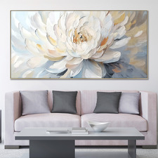 Glow Bloom Framed Canvas Wall Art