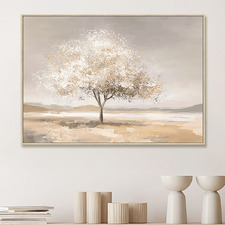 Tree Chic Framed Canvas Wall Art