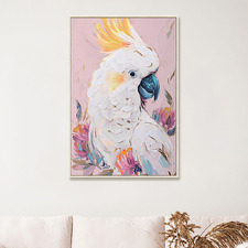 Talk The Squawk Framed Canvas Wall Art