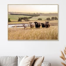 Mooving View Framed Canvas Wall Art