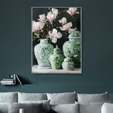 Bloom Dynasty Framed Canvas Wall Art