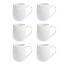 Rio 390ml Porcelain Coffee Mugs (Set of 6)