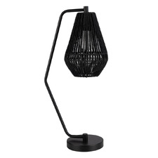 Tomiko Black Rope & Metal Desk Lamp
