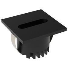 Aura Aluminium Square 240V Low-Level Recessed LED Wall Light