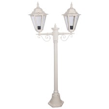 Halcyon Powder-Coated Die-Cast Aluminium 144cm 2-Light Lamp Post