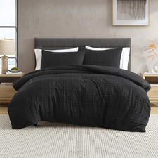 Black Leonard Quilt Cover Set