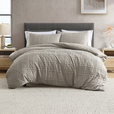Mocha Leonard Quilt Cover Set