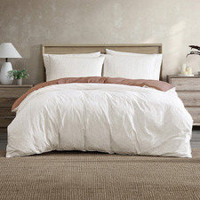 Mocha Stripe Auden Cotton Quilt Cover Set
