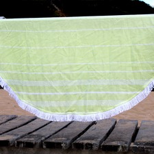 De La Mer Lime Green Round Turkish Towel