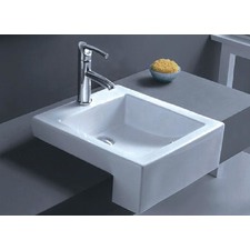 Massimo Semi Recess Square Basin in White