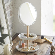 White Tosca Mirror with Tray