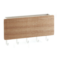 Beige Rin Magnetic Key Rack with Tray