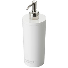 White Yamazaki Ceramic Pump Shampoo Dispenser