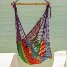 Isidoro Hand-Woven Cotton Mexican Chair Hammock