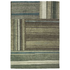 Himali Fossil Brown & Steel Grey Hand-Knotted Rug
