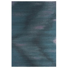 Blue Kaleidoscope Power-Loomed Wool Multi Rug