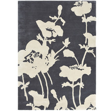 Charcoal Floral Florence Broadhurst Wool & Viscose Rug