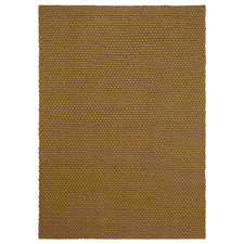 Mustard & Taupe Lace Hand-Hooked Indoor/Outdoor Rug