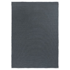 Slate Grid Hand-Woven Wool Rug