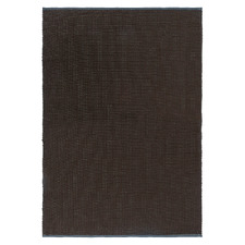 Cacao Grid Hand-Woven Wool Rug