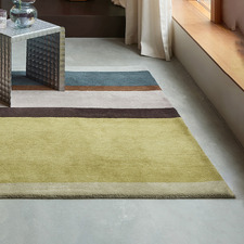 Retro Linear Hand-Tufted Pure New Wool Rug
