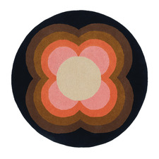 Pink Sunflower Hand-Tufted Wool Rug