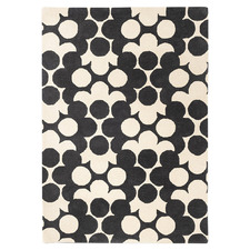 Slate Puzzle Flower Hand-Tufted Wool Rug