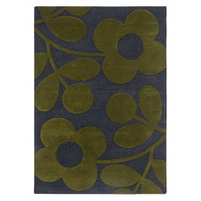 Marine Sprig Stem Hand-Tufted Pure New Wool Rug