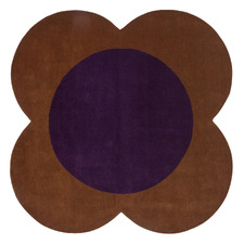 Chestnut Flower Spot Hand-Tufted Pure New Wool Rug