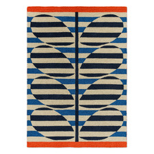 Azure Stripy Stem Indoor/Outdoor Rug