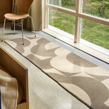 Mushroom Prism Flower Hand-Tufted Pure New Wool Runner