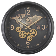 53cm Atlas Metal Wall Clock
