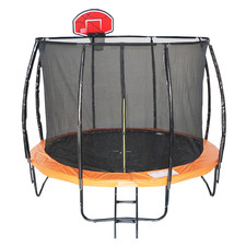 6 Pole Trampoline with Safety Net & Basketball Board