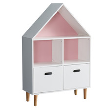 White & Pink Marlow Bookcase