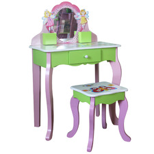 Flower Dressing Table with Stool