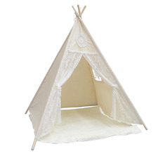 Lace Square Cotton Teepee Tent