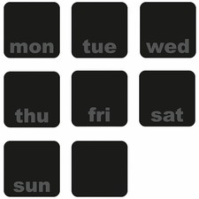 Days of the Week Planner Chalkboard Wall Decals