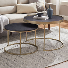 2 Piece Gaia Round Nesting Coffee Table Set