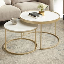 2 Piece Gaia Round Nesting Coffee Table Set