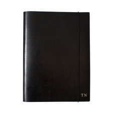 A4 Black Personalised Leather Journal