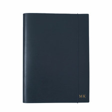A4 Dark Navy Personalised Leather Journal