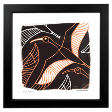 Black Murrgumurrgu Framed Printed Wall Art