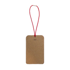 Recycled Leather Luggage Tag with Address Card