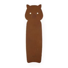 Wombat Personalised Leather Bookmark