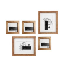 5 Piece Walnut Slim Box Gallery Wall Set