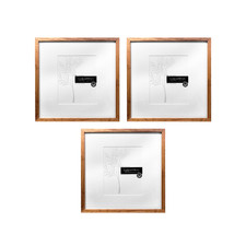 Slim Box 16 x 16" Photo Frames with 10 X 8" Mat Board (Set of 3)