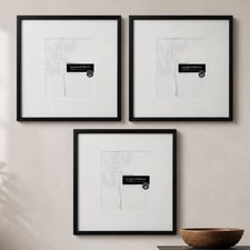 3 Piece Slim Box 16 x 16" Photo Frame Set