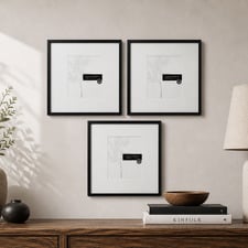 3 Piece Slim Box 16 x 16" Photo Frame Set