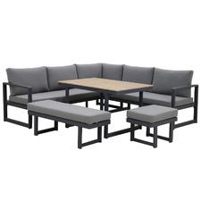 8 Seater Vinson Outdoor Lounge Dining Table & Chair Set
