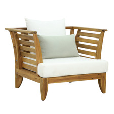 Gale Acacia Wood Outdoor Lounge Chair